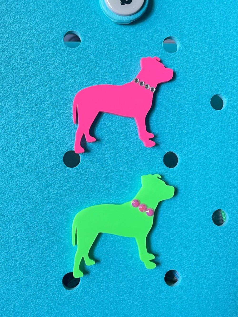 Rhinestone Collar Dog Bogg Charm-Pitbull Bogg Charm-Pitbull Bogg Bit-New